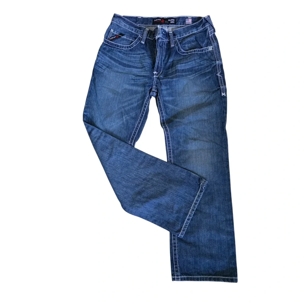 Ariat M4 Relaxed Boot Cut FR Jeans Mens 31x30 Blue Flame Resistant CAT 2 Denim